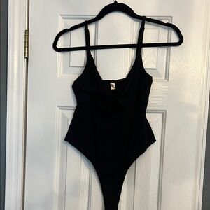 Classic Black Spaghetti Strap Bodysuit